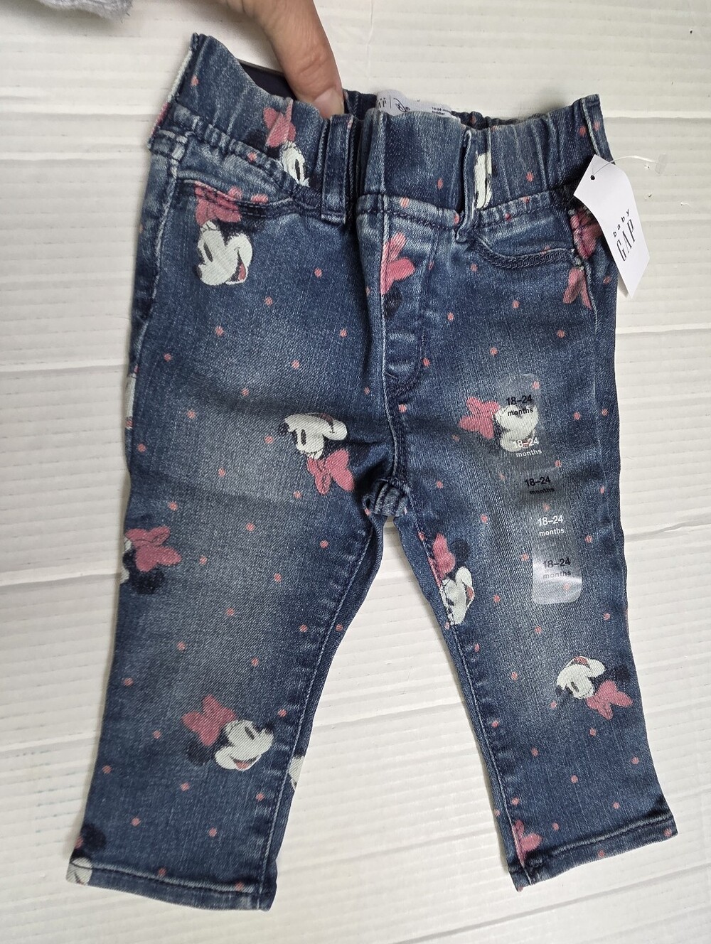 Disney Toddler Jeans in Navy with Pink Minnie Mouse Prints